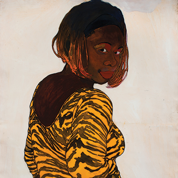 Mickalene Thomas, Quanikah No. 1, 2004, Acrylic, oil paint and pen on paper